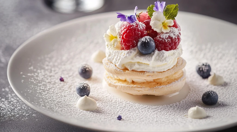 层叠帕夫洛娃配奶油浆果