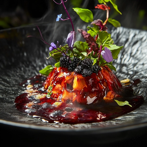 红火蓝莓黑莓花瓣盛宴