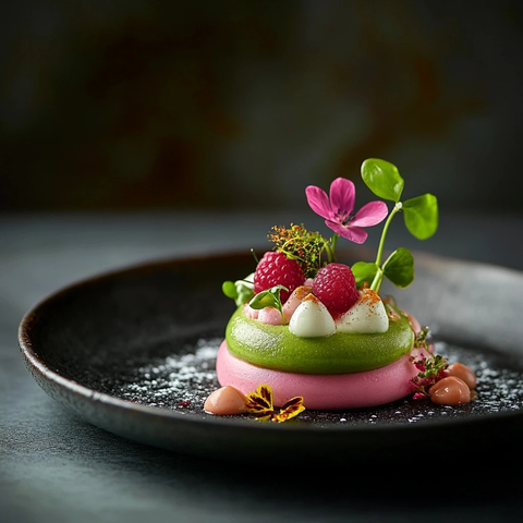 彩色晚餐蛋糕美食摄影