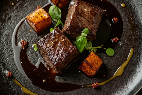 高档美食俯拍特写