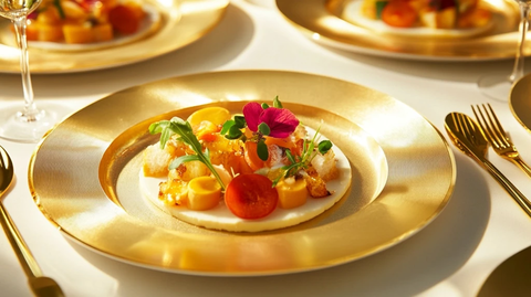 金盘素食早餐艺术摆盘