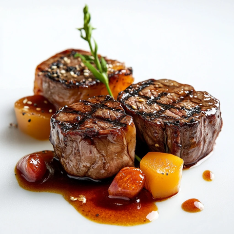 铁板牛排焦糖美食摄影