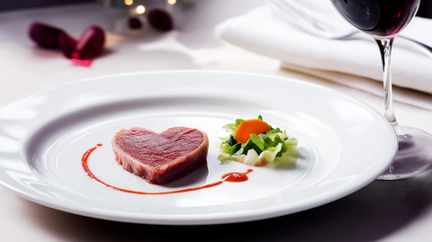 精致牛心配红酒沙拉
