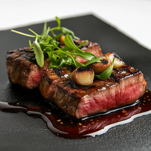 铁板烧牛排焦糖美食