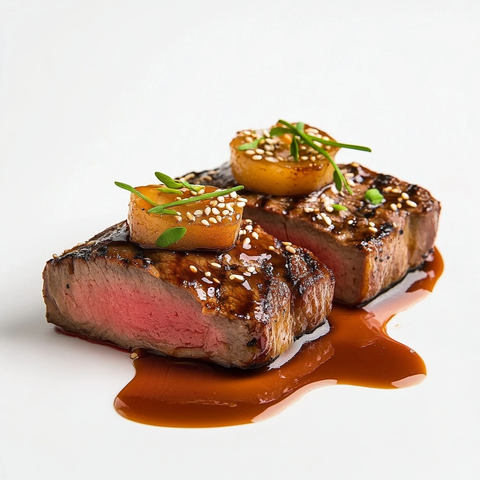 铁板牛排焦糖美食摄影