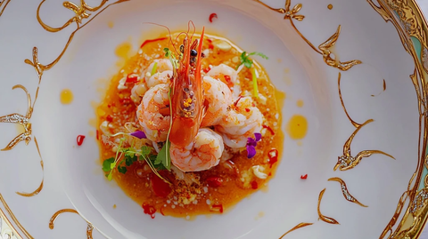 泰式宫廷料理金边瓷盘