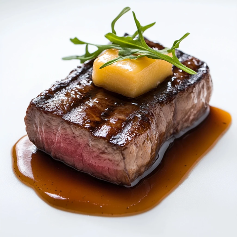 铁板烧牛排焦糖美食