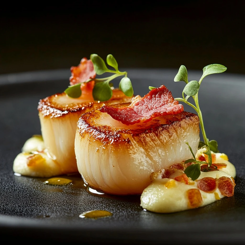 香煎扇贝培根主菜