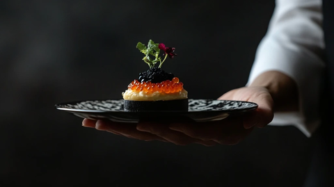 洋蓟海葵鱼子酱拼盘