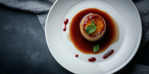 鹅肝苹果酱莓果摆盘