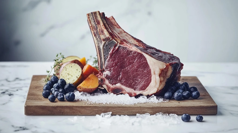 肉块木板蓝莓冰块