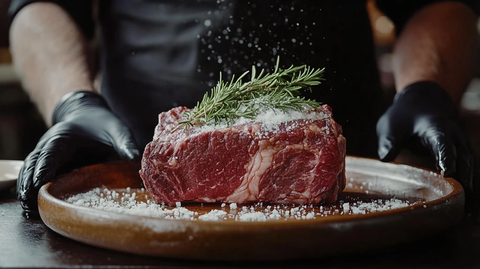 干式熟成战斧牛排摆盘