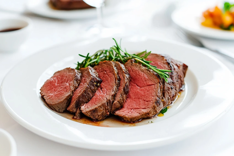 白盘切片牛肉料理