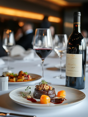 红酒与法式佳肴家庭晚宴