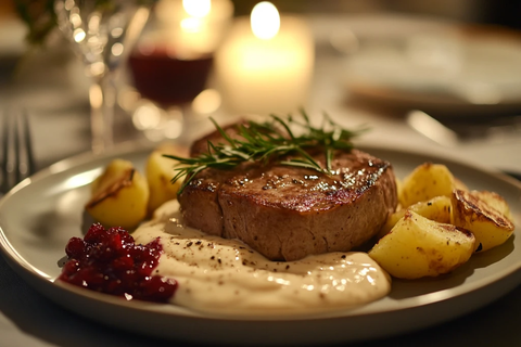 配奶油酱和土豆