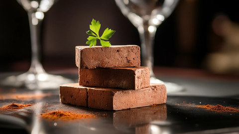 美味砖块与精致香芹装饰