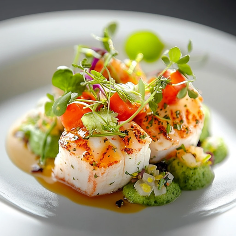 新鲜食材精致摆盘