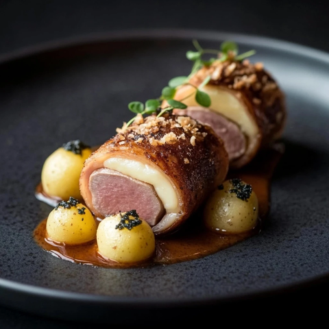 兔肉卷配山土豆