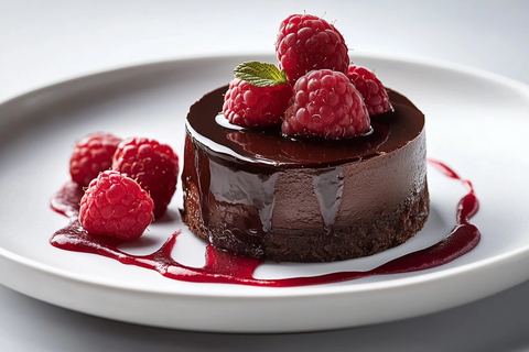 巧克力帕夫配浆果酱