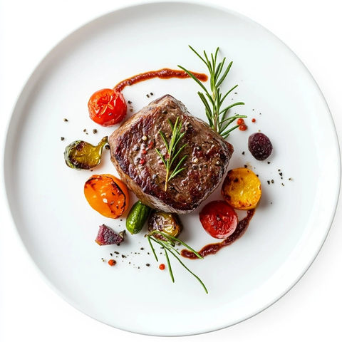 香辣蔬菜烤菲力牛排