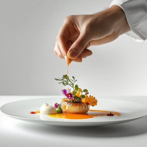 大盘美食摆盘白背景