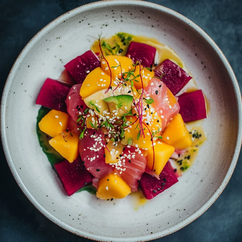 金枪鱼芒果柠檬沙拉