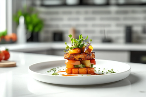家常美食盘饰厨房台面