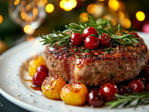 圣诞新年肉菜晚宴