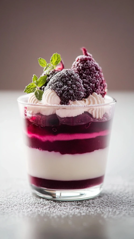 层次分明甜点展示