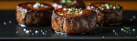 牛排海盐黑色盘子