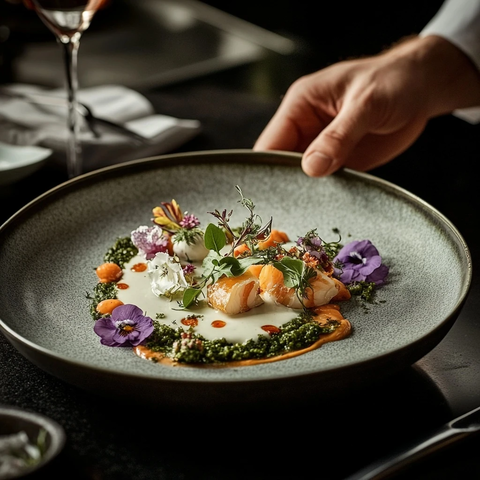 精致美食摆盘艺术