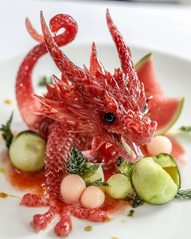 西瓜味增龙与紫藤花