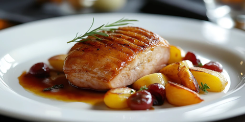 安全烹饪烤鸭美食展示