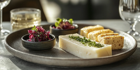 奶酪面包腌鱼配洋葱奶酪