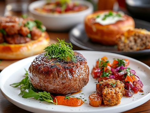 肉类料理展示盘