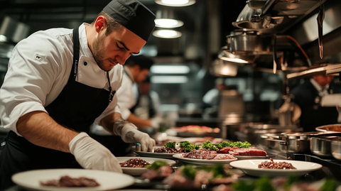 工厂工人操作机器