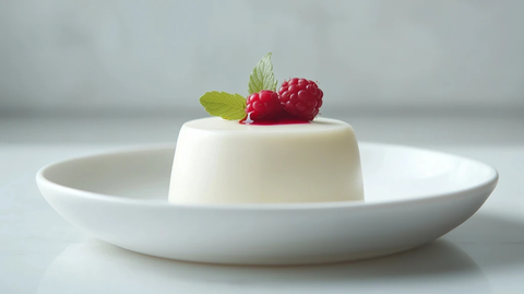 圆盘浆果配奶冻