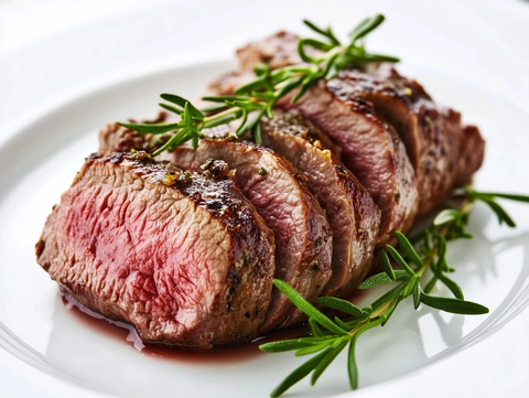 烤羊里脊配新鲜香草