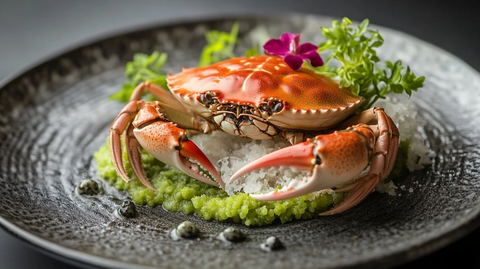 螃蟹呈现纹理光影效果