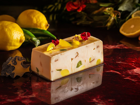 鱼慕斯配白葡萄酒果冻