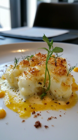 花椰菜白酱细腻摆盘