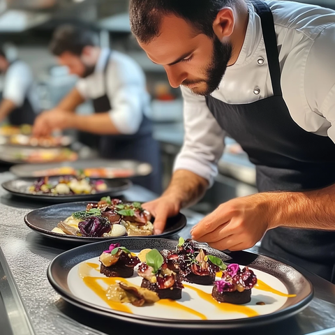 美味佳肴与团队活动瞬间