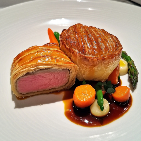 香酥小牛肉酥皮配夏季松露汁