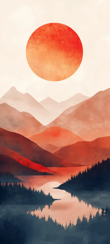 抽象风景线性设计