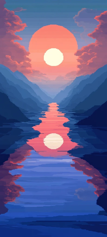 对称宁静数字艺术