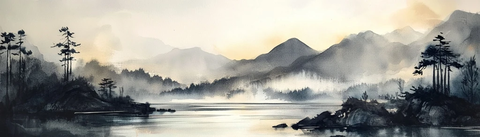 山水墨色背景图