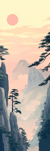 奇松怪石云海日出