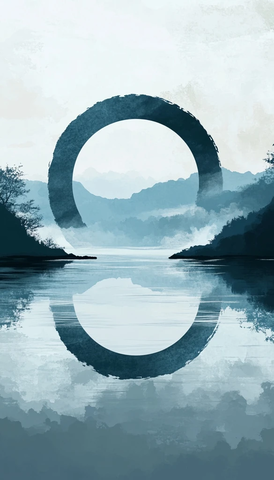 禅意圆环数字艺术