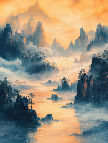 黄河流水远白云