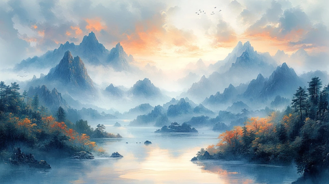 山水画卷广阔天地